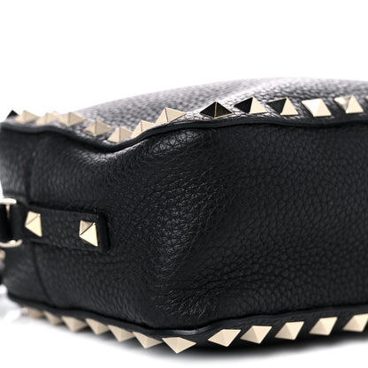Valentino Garavani Pebbled Calfskin Rockstud Camera Crossbody Bag Black 8 of 8