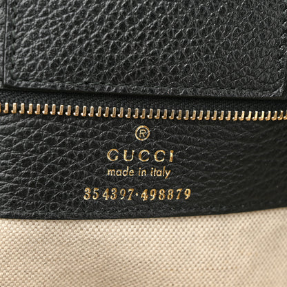 Gucci Pebbled Calfskin Medium Swing Tote Black 5 of 13