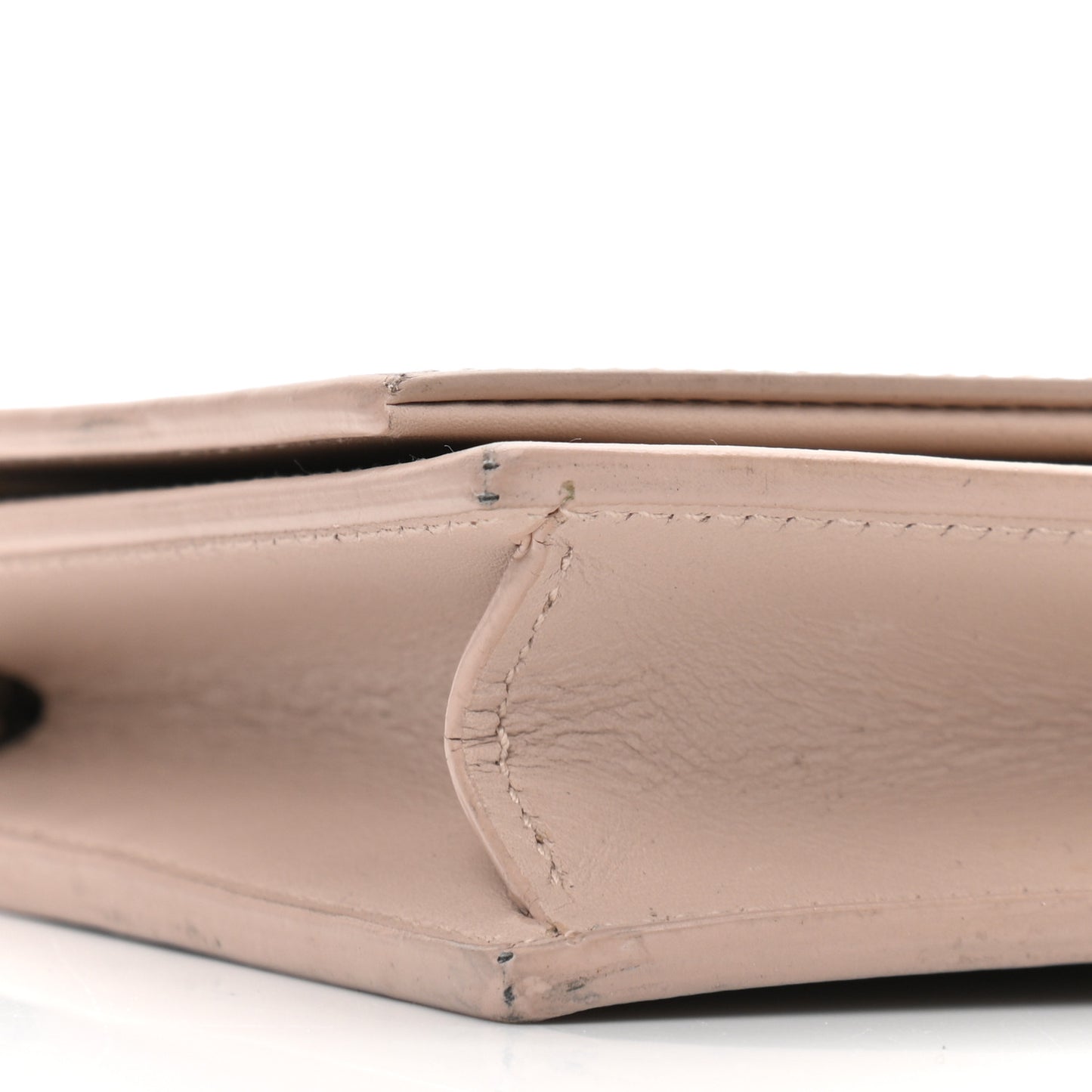 Smooth Calfskin Classic Monogram Kate Tassel Chain Wallet Nude Powder