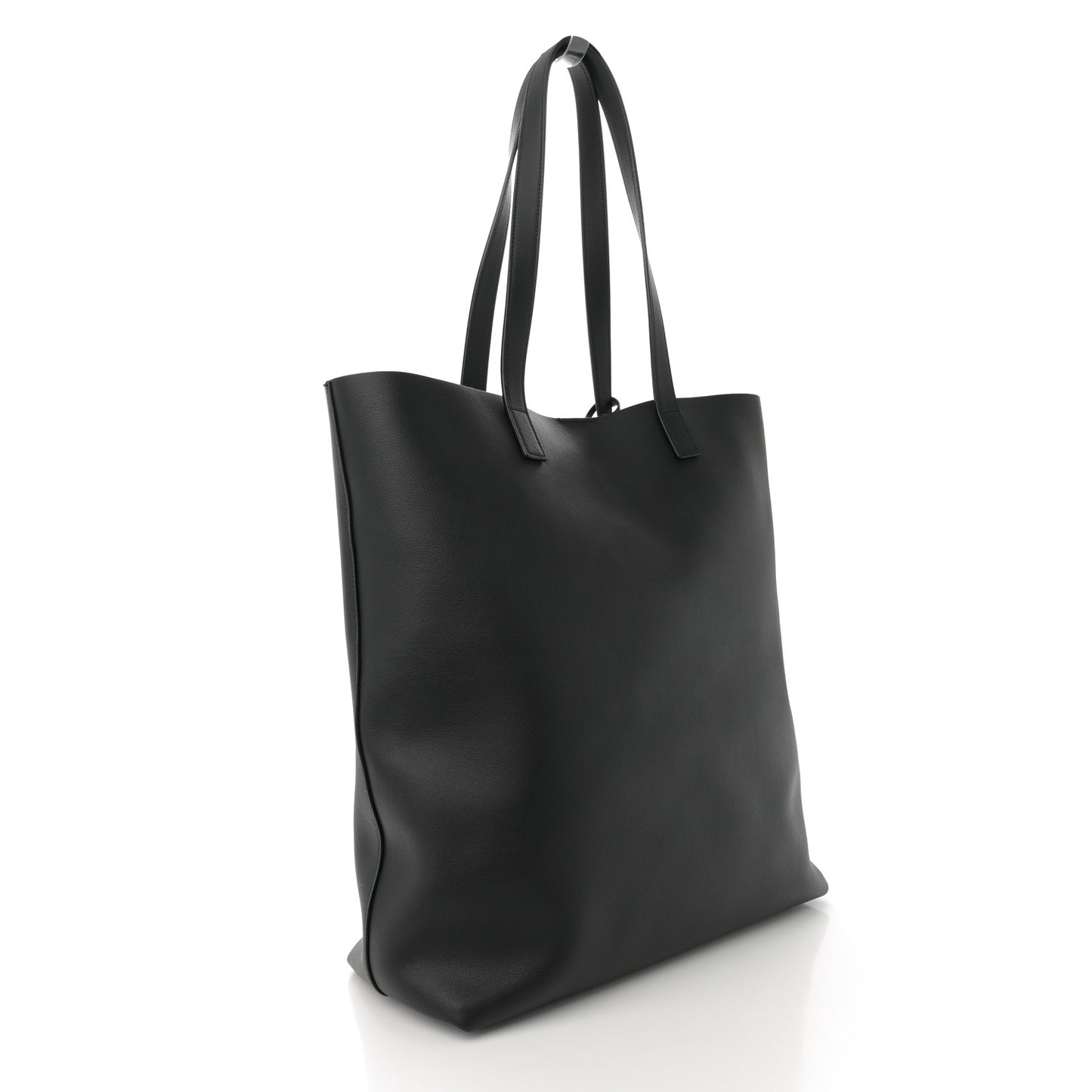 Calfskin Bold Shopping Tote Black