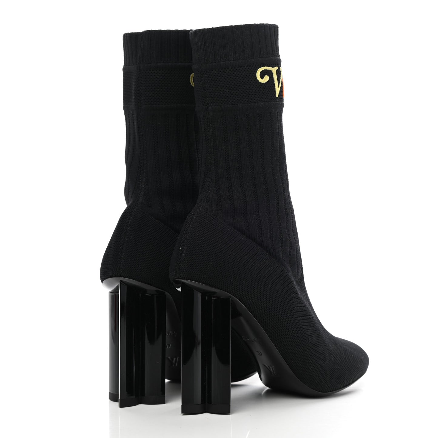 Stretch Fabric New Wave Silhouette Ankle Boots 37 Black