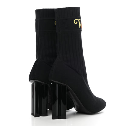 Louis Vuitton Stretch Fabric New Wave Silhouette Ankle Boots 37 Black 4 of 7