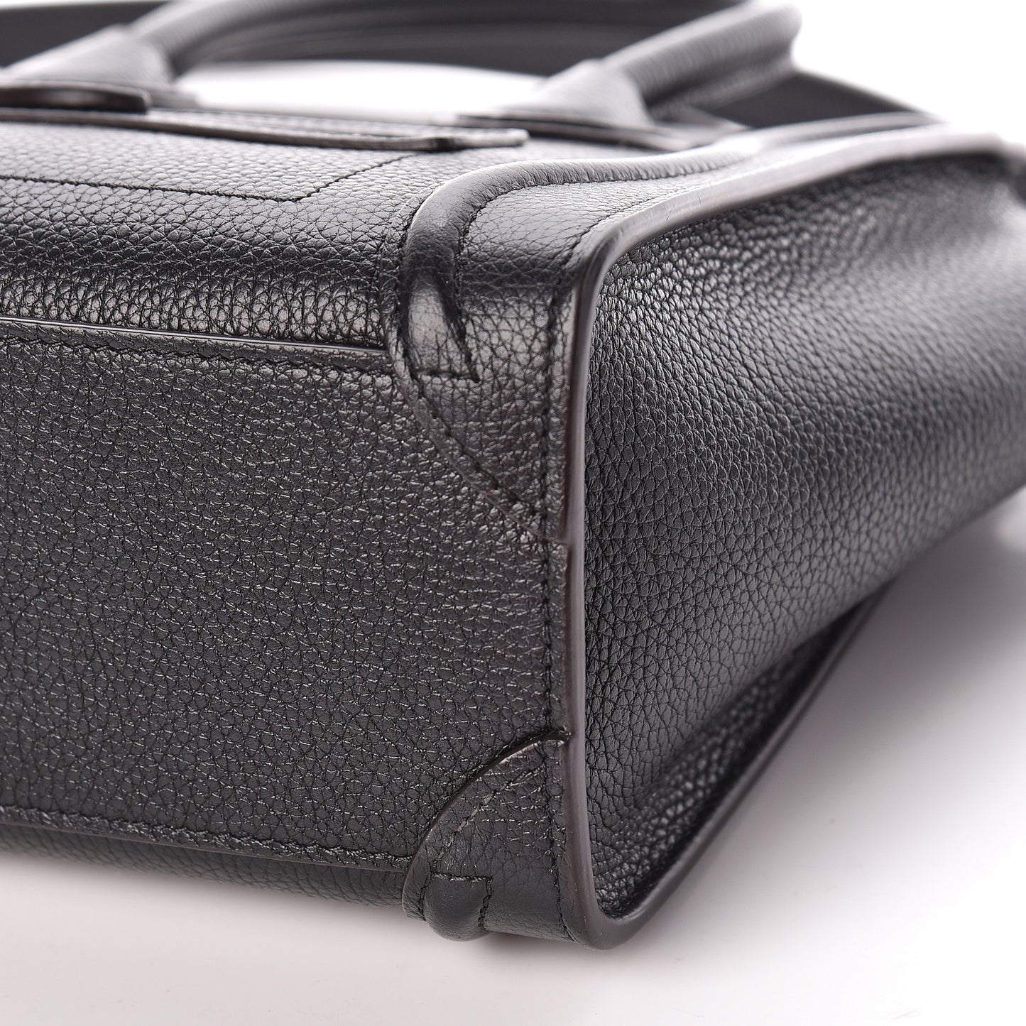 Drummed Calfskin Nano Luggage Black