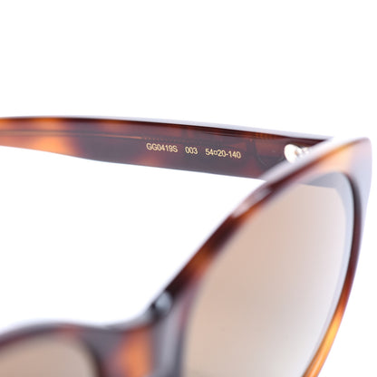 Gucci Round Frame Crystal Sunglasses GG 0419S Tortoise 6 of 8