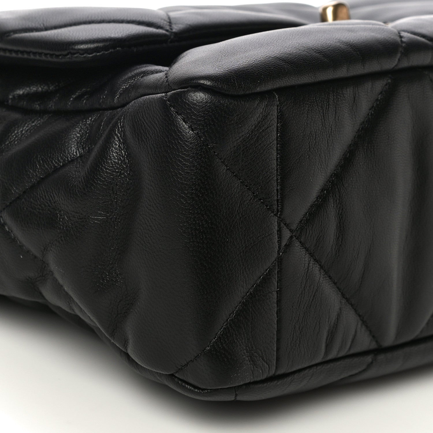 Chanel Goatskin Quilted Large Chanel 19 Flap Black 9 of 10