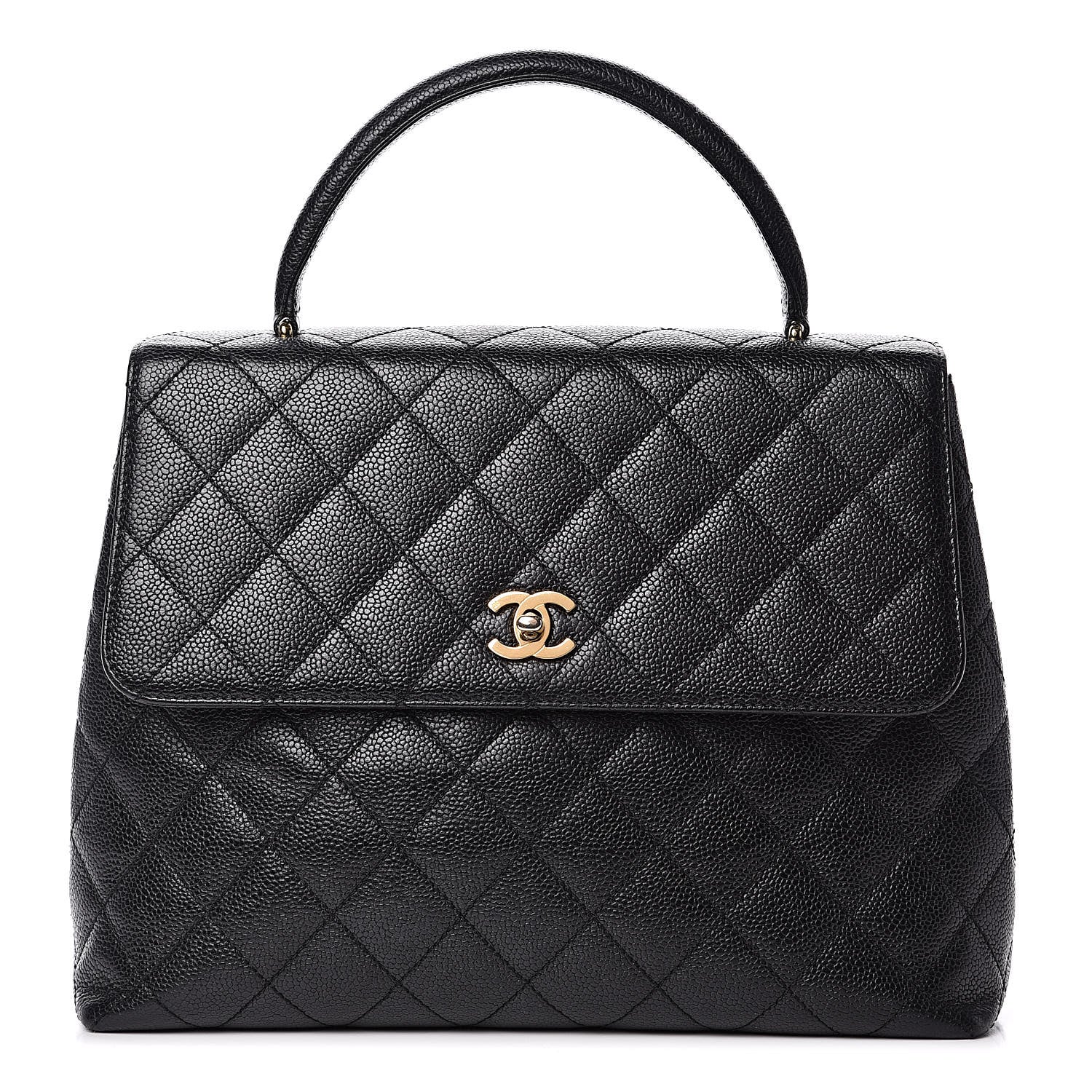 Chanel Caviar Quilted Jumbo Kelly Flap Black 1 of 13