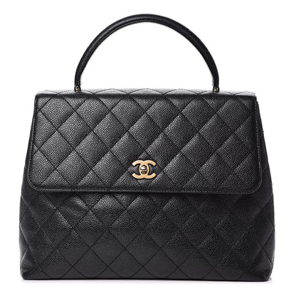 Chanel Caviar Quilted Jumbo Kelly Flap Black 1 of 13