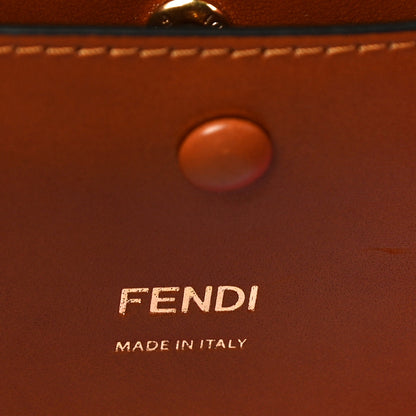 Fendi Canvas Cuoio Agata FF Ajour Embroidered Baguette Ciclamino Cuoio 6 of 9