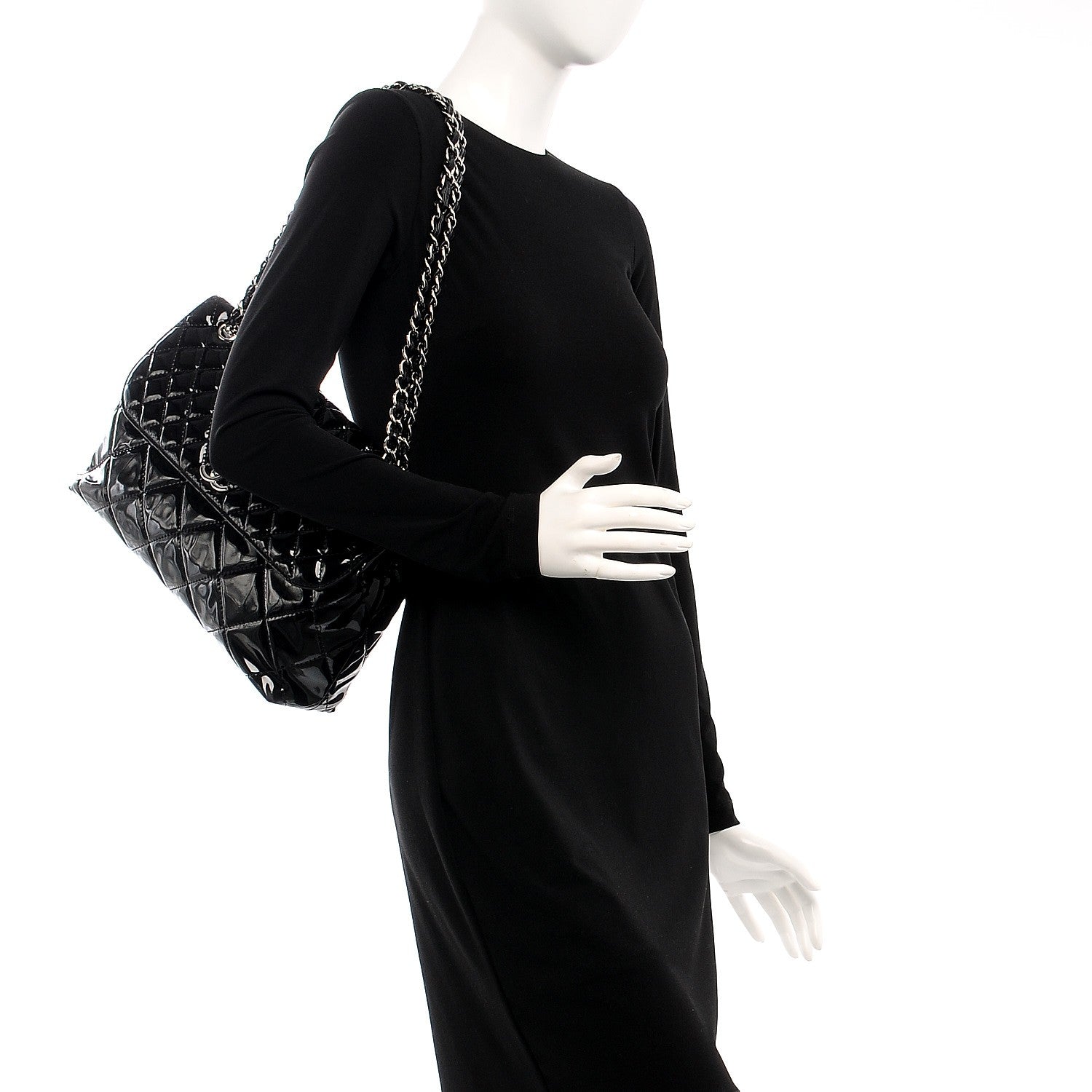 Chanel Vinyl Quilted In the Business Flap Bag Black 2 of 13
