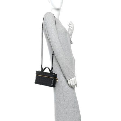 Bottega Veneta Calfskin Intrecciato Bang Bang Vanity Case Black 2 of 9