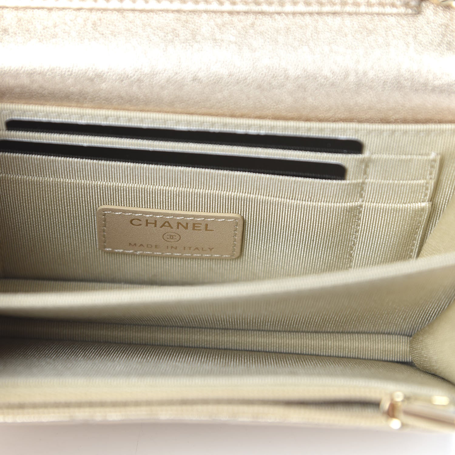Chanel Metallic Lambskin Quilted Mini Wallet On Chain WOC Gold 8 of 11
