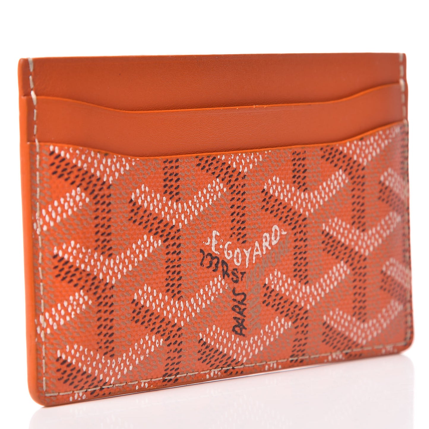 Goyardine Saint Sulpice Card Holder Orange