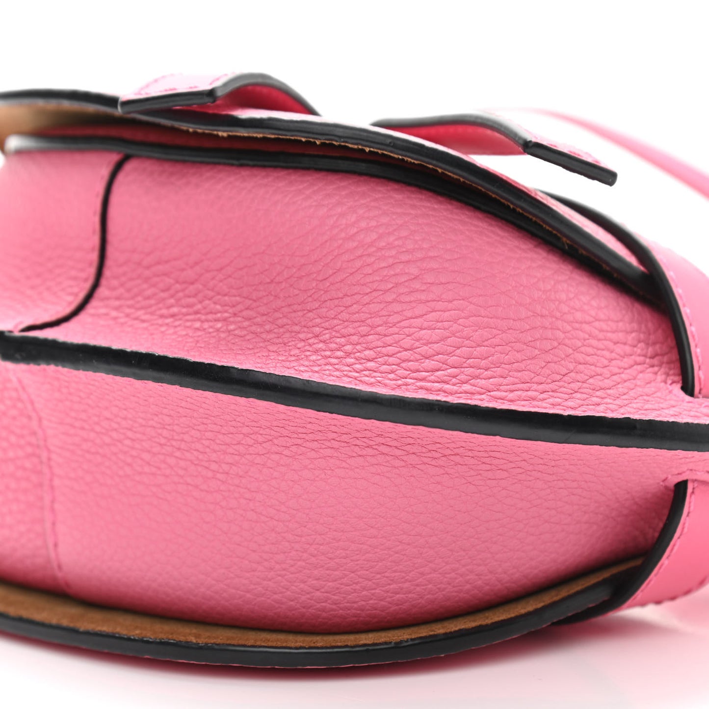Grained Calfskin Mini Gate Crossbody Bag Wild Rose