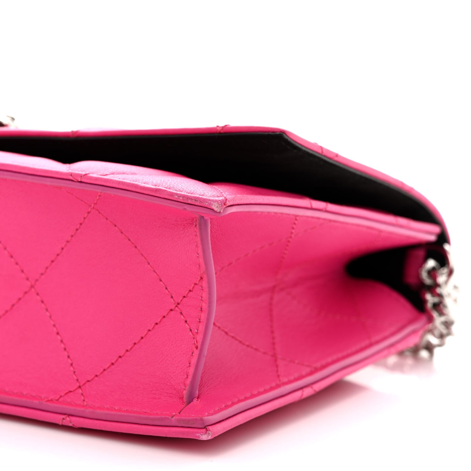 Alexander McQueen Calfskin Quilted Graffiti Skull Medium Chain Crossbody Bag Pink 9 of 9