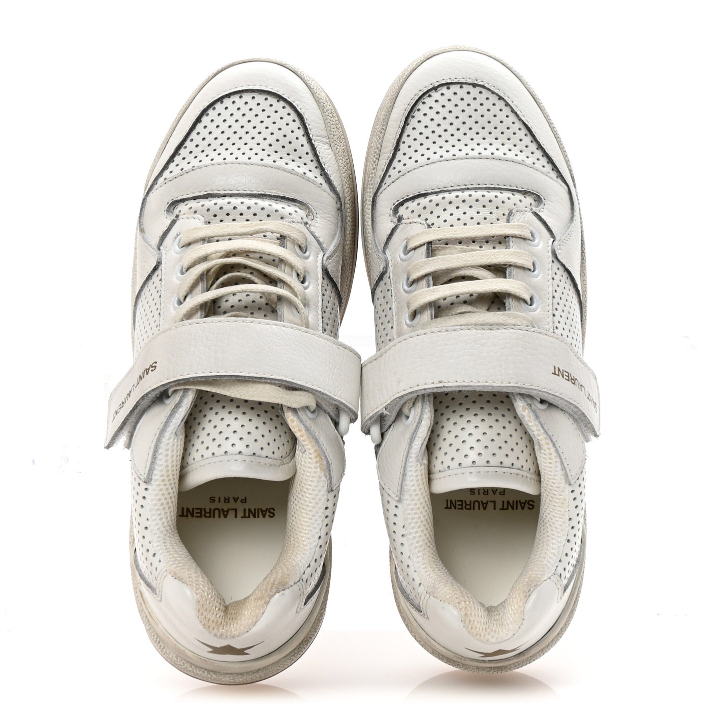 Calfskin Perforated Womens SL24 Sneakers 36 White