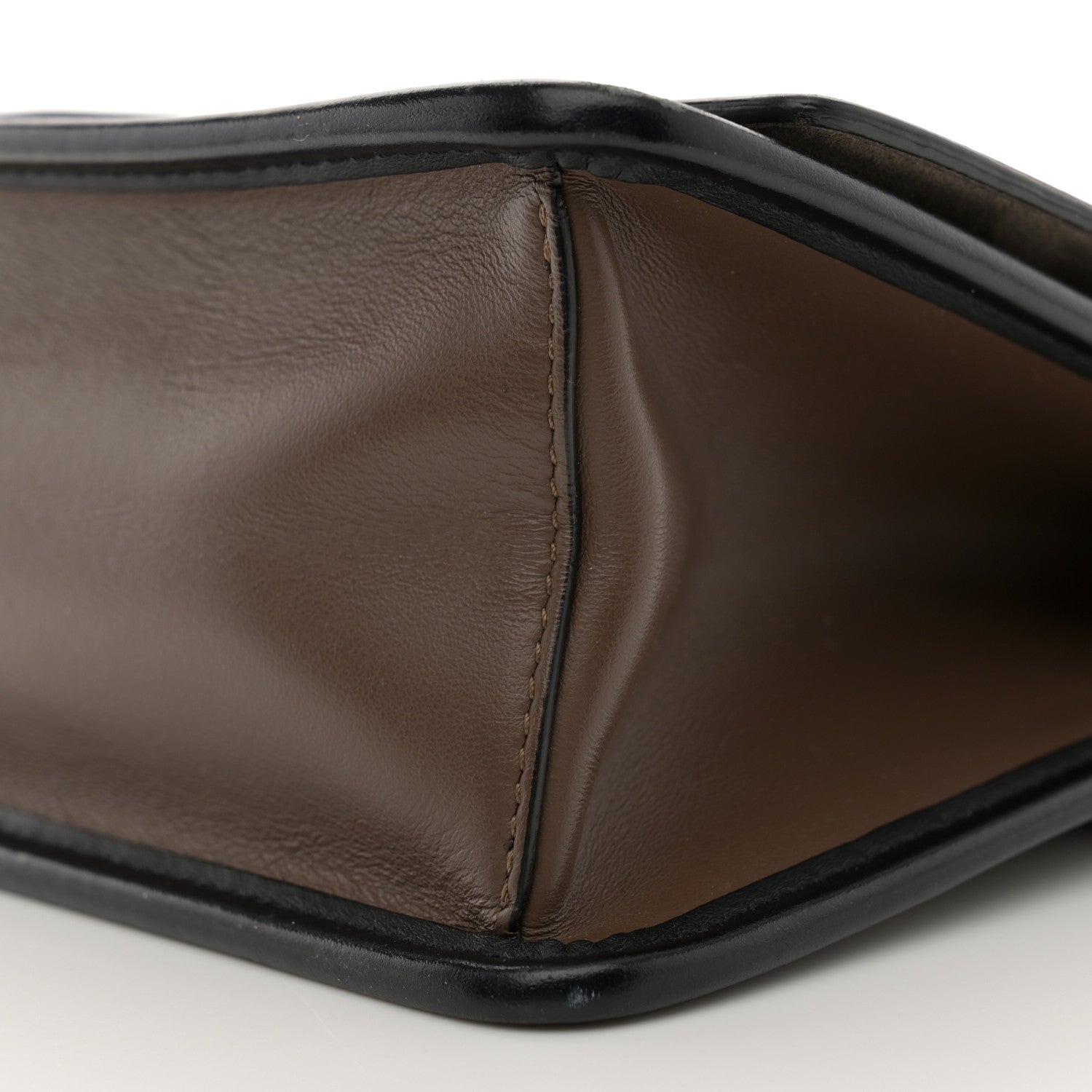 Fendi Vitello Century F is Fendi Bi-Color FF 1974 Embossed Small Kan I Shoulder Bag Maya Black 10 of 13