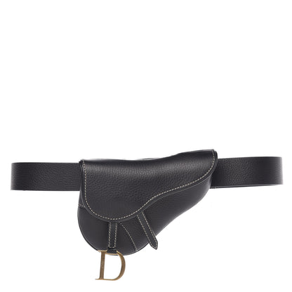 Christian Dior Grained Calfskin Saddle Belt Bag Black 1 of 9