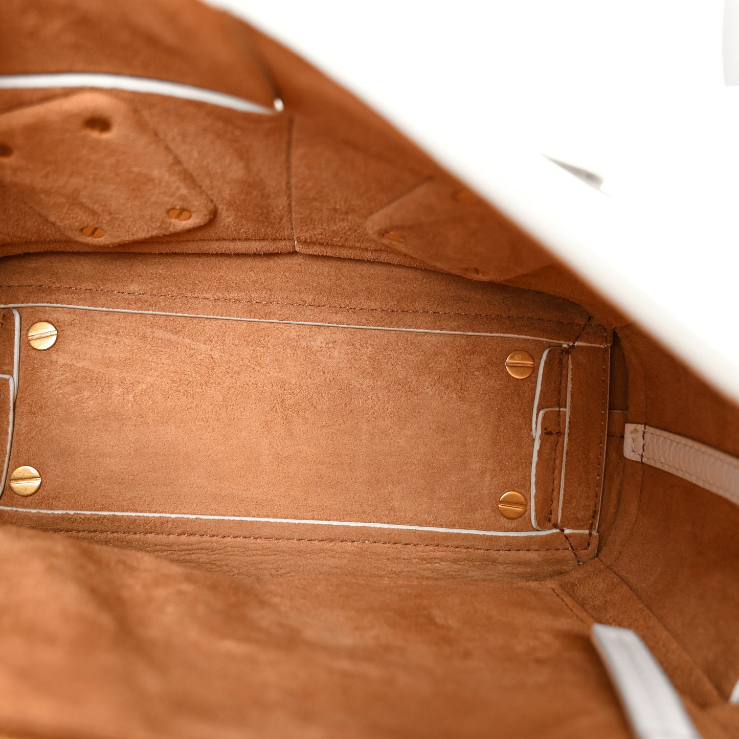 French Calfskin Maxi Intrecciato Mini Arco Bianco
