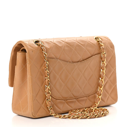 Chanel Lambskin Quilted Medium Double Flap Beige 2 of 9