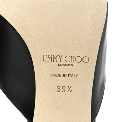 Jimmy Choo Liquid Calfskin Rav 65 Pointed Toe Mule Pumps 39.5 Black 6 of 7