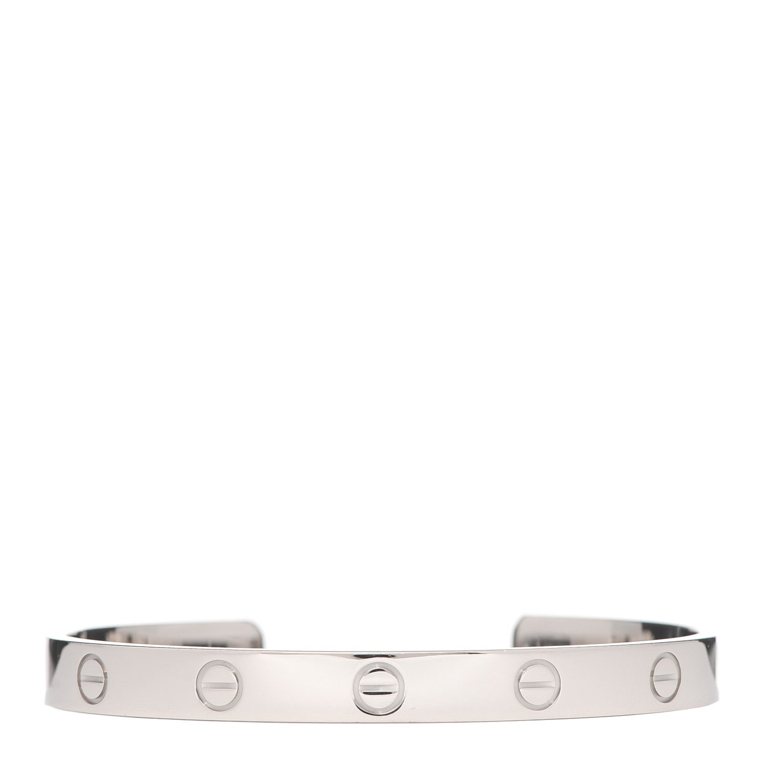Cartier 18K White Gold LOVE Cuff Bracelet 17 1 of 4