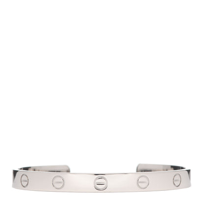 Cartier 18K White Gold LOVE Cuff Bracelet 17 1 of 4