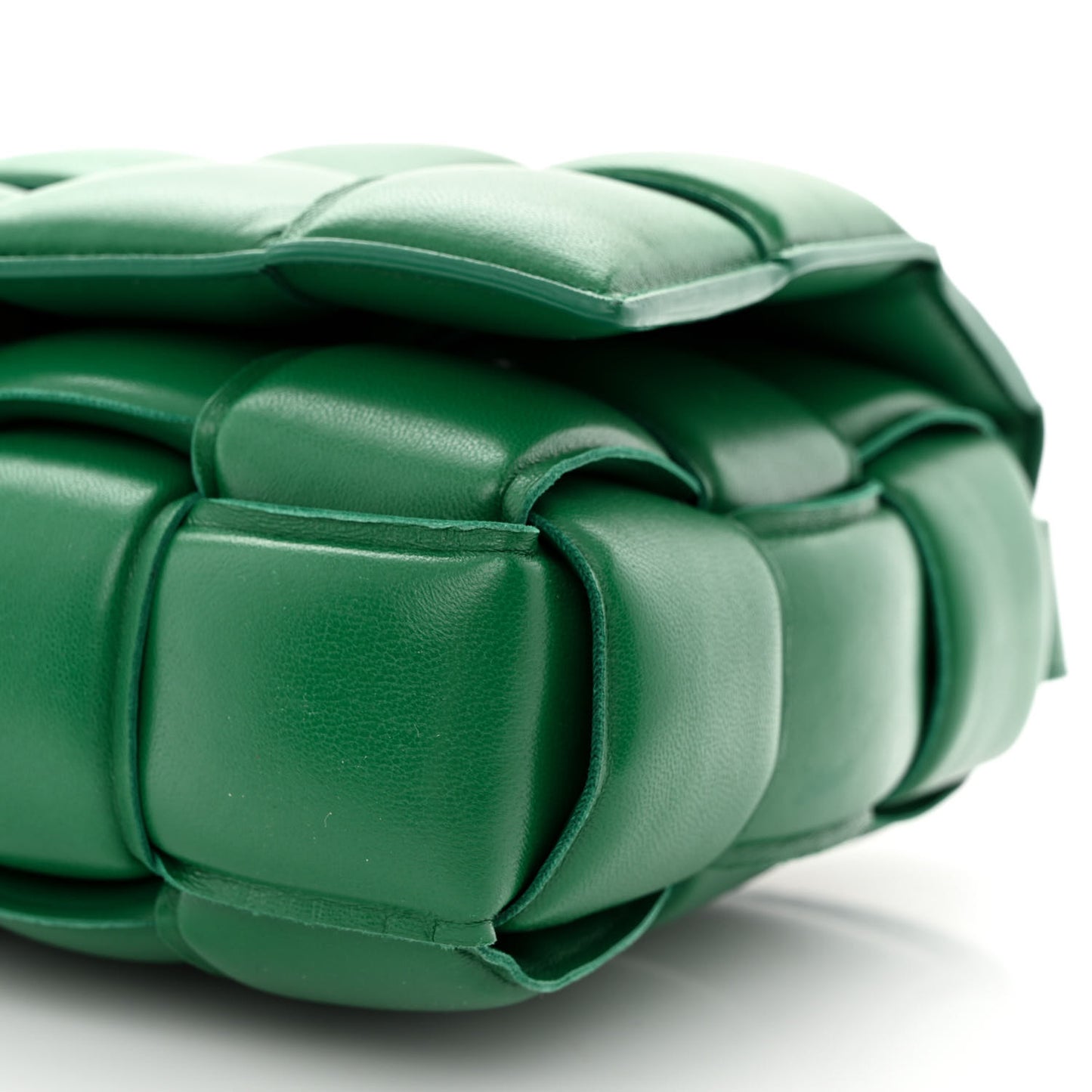 Nappa Maxi Intreccio Padded Cassette Crossbody Bag Racing Green