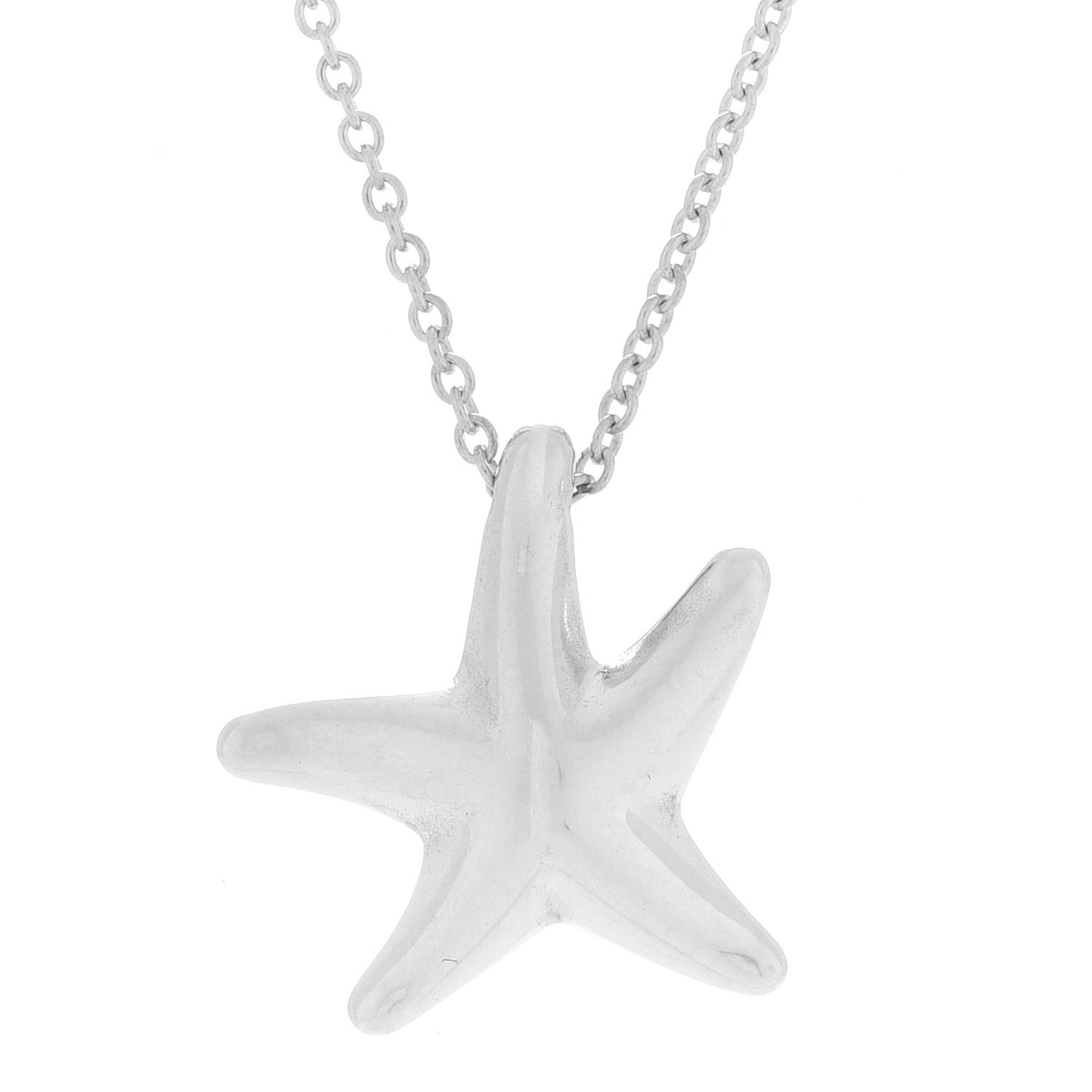 Sterling Silver 15mm Elsa Peretti Starfish Pendant Necklace