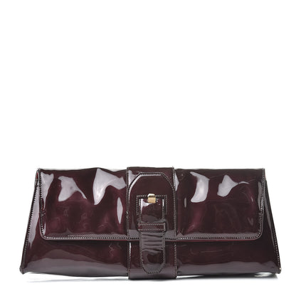 Christian Louboutin Patent Calfskin Liv Clutch Oxblood 1 of 6