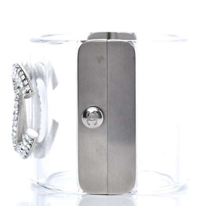 Chanel Lucite Baguette Crystal CC Cuff Transparent Silver 4 of 6