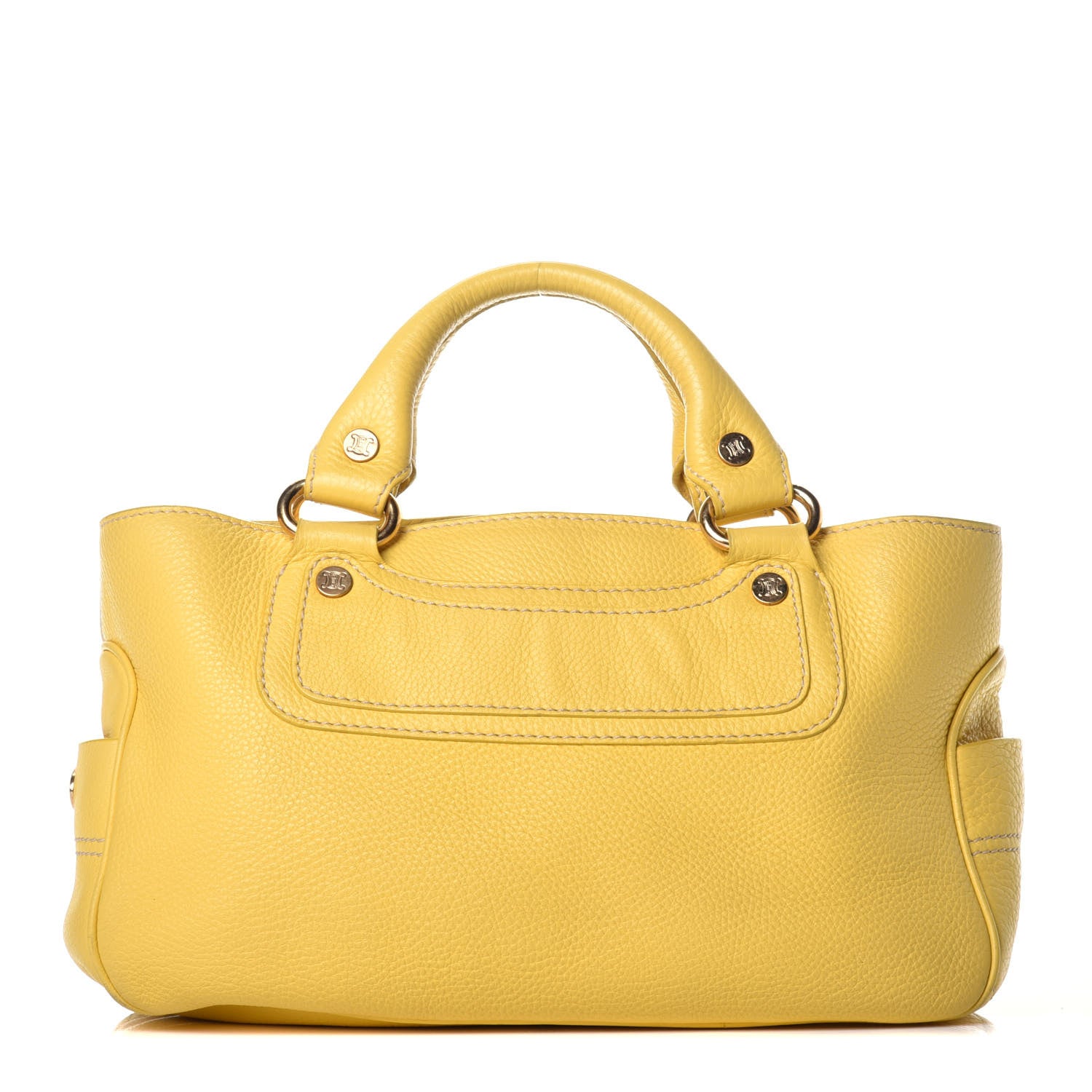 Celine Calfskin Boogie Satchel Yellow 1 of 9