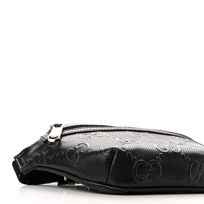 Gucci Calfskin GG Tennis Embossed Belt Bag Black 9 of 10
