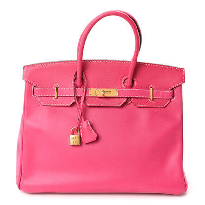 Hermes Epsom Candy Birkin 35 Rose Tyrien 1 of 10