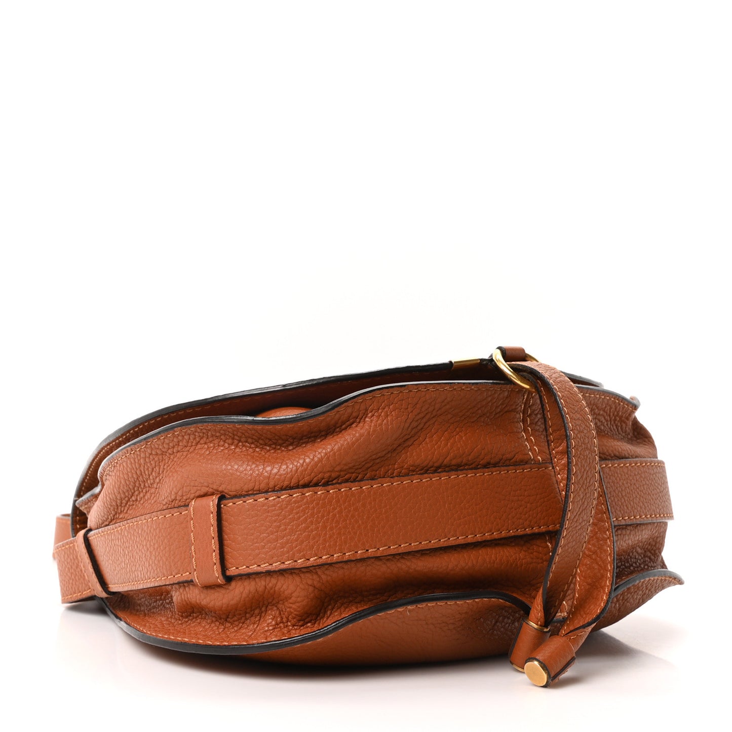 Calfskin Medium Marcie Round Crossbody Bag Tan