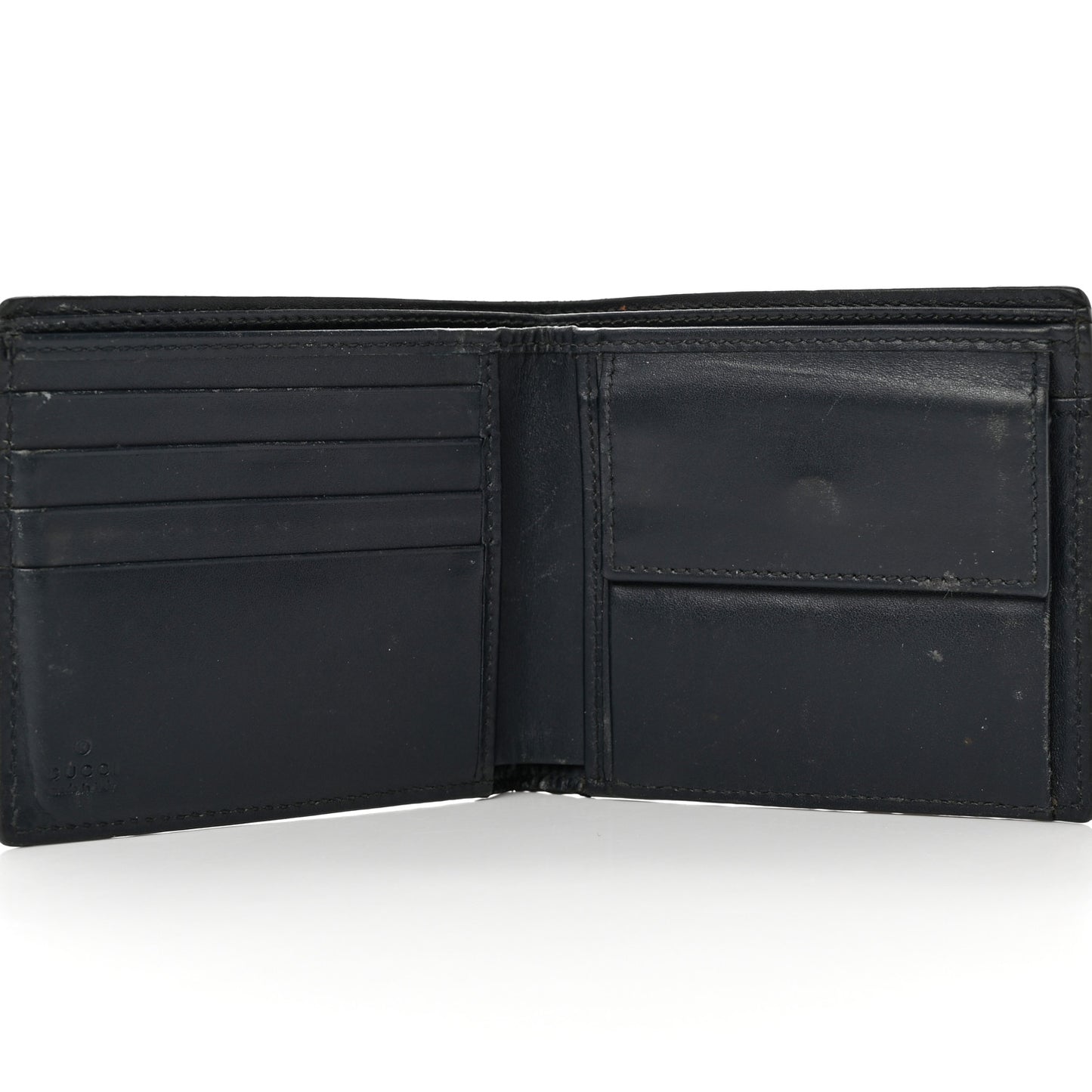 Guccissima Signature Web New Web Bi-Fold Coin Wallet Black