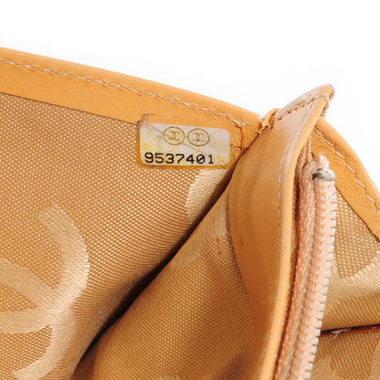 Chanel Calfskin Quilted Cambon Yen Wallet Beige Black 8 of 8