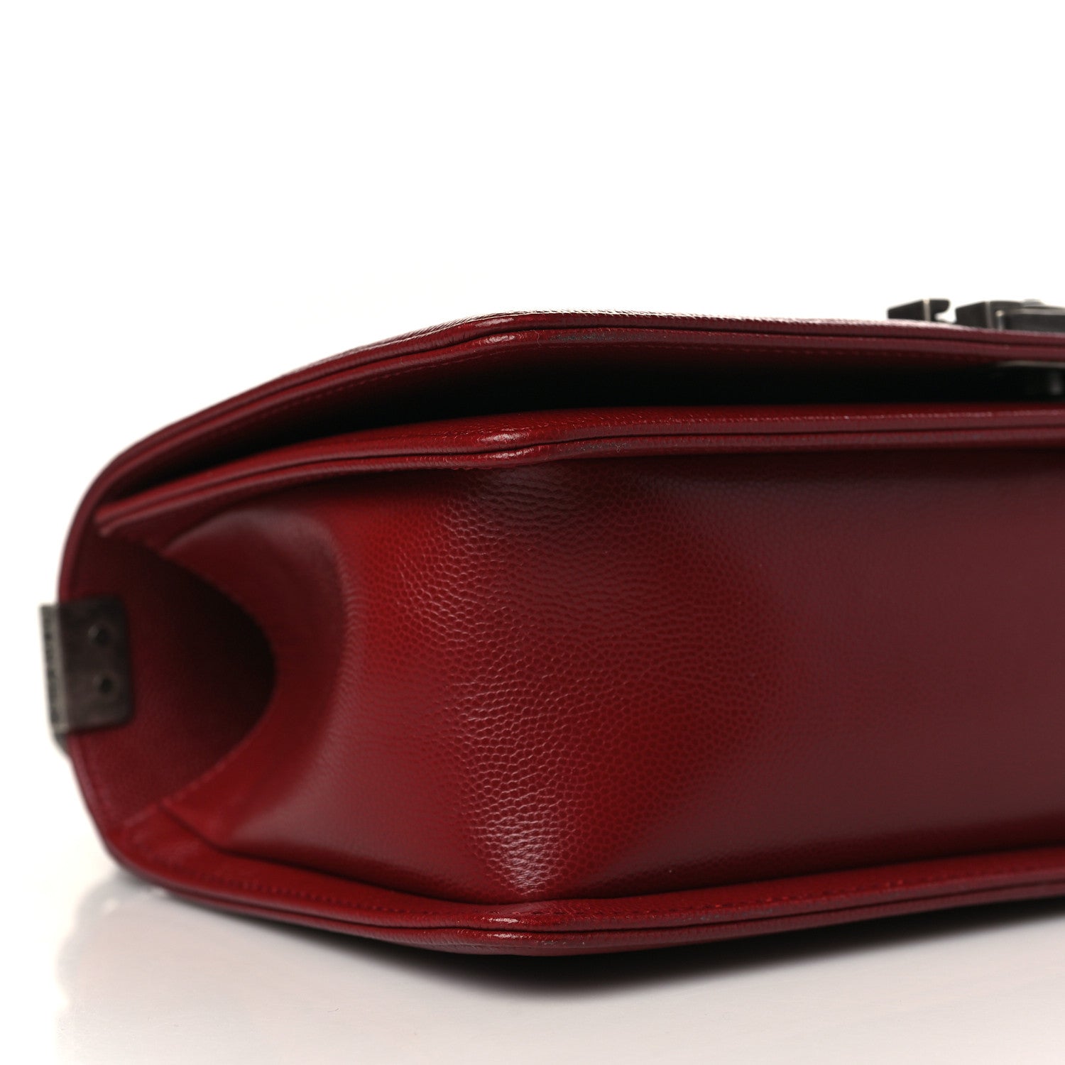 Chanel Caviar Chevron Quilted Medium Boy Flap Red 8 of 9