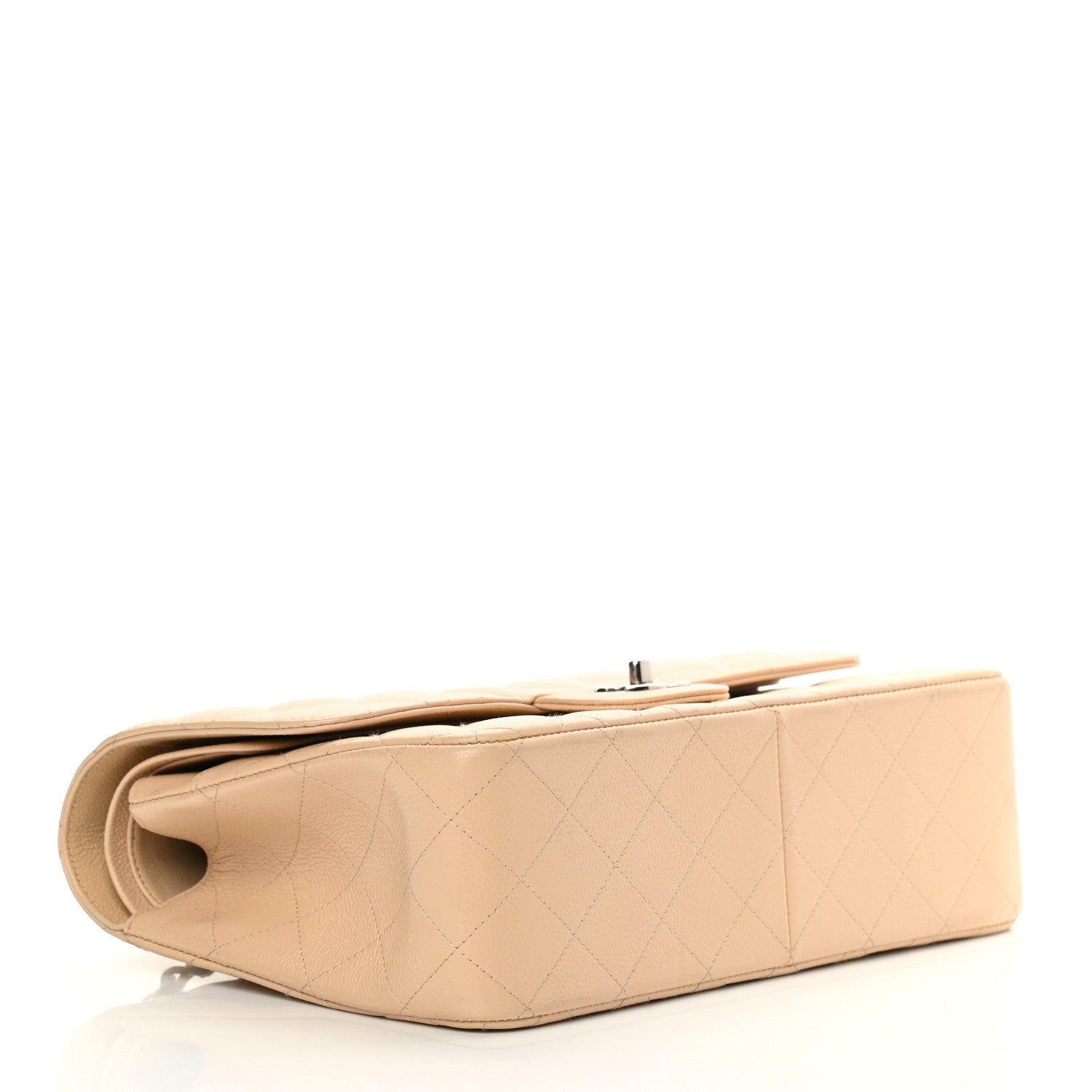 Chanel Caviar Quilted Jumbo Double Flap Beige 4 of 11