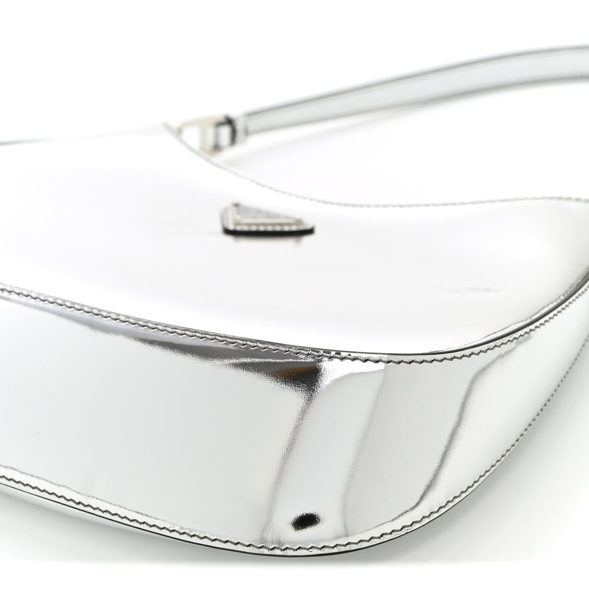 Spazzolato Cleo Shoulder Bag Argento