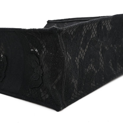 Christian Dior Embroidered 3D Macrame D-Lace Butterfly Medium Book Tote Black Multicolor 9 of 10