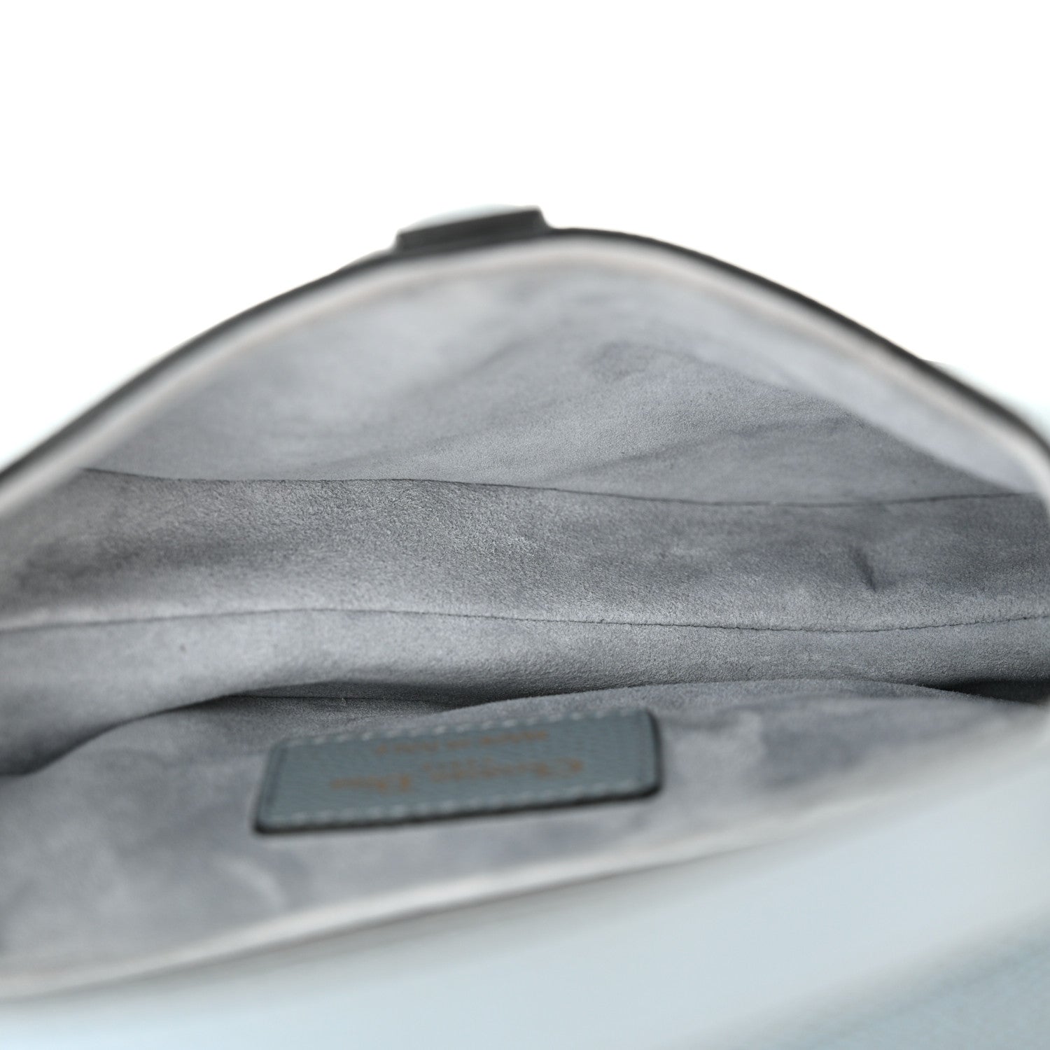 Christian Dior Grained Calfskin Mini Saddle Bag Sky Blue 5 of 10