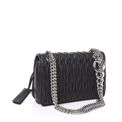 Miu Miu Nappa Matelasse Club Shoulder Bag Black 2 of 8