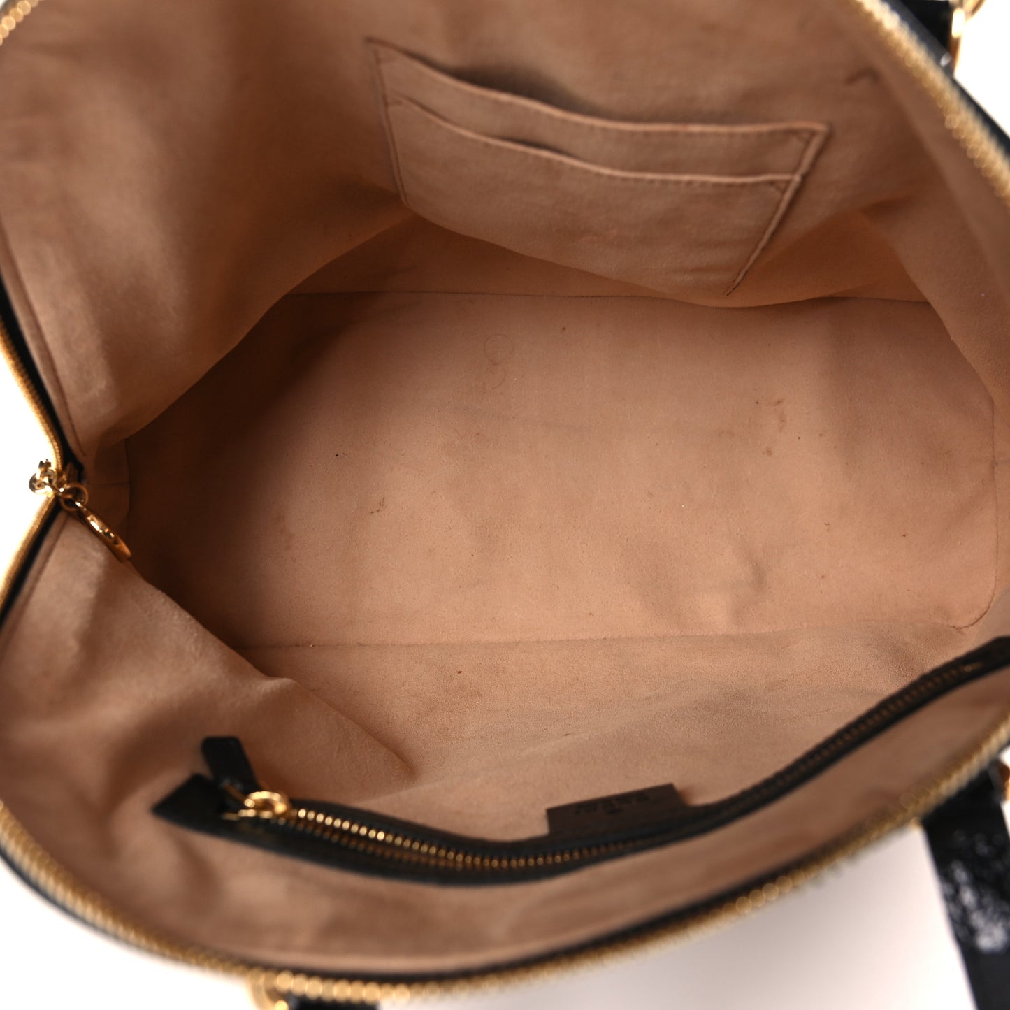 Suede Patent Web Medium Ophidia Top Handle Dome Bag Nocciola Black