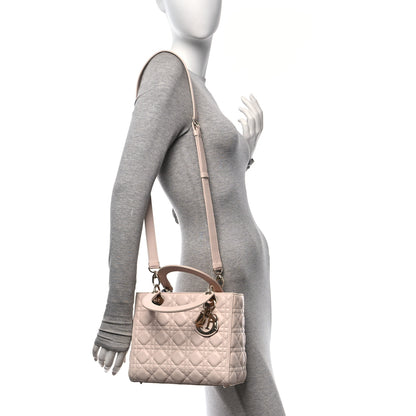 Christian Dior Lambskin Cannage Medium Lady Dior Light Pink 2 of 10