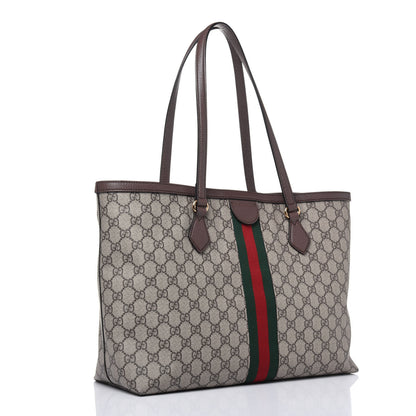 Gucci GG Supreme Monogram Medium Ophidia Shopping Tote Brown 2 of 14