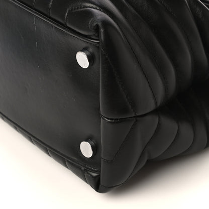 Saint Laurent Calfskin Y Quilted Monogram Large Loulou Chain Satchel Black 8 of 11