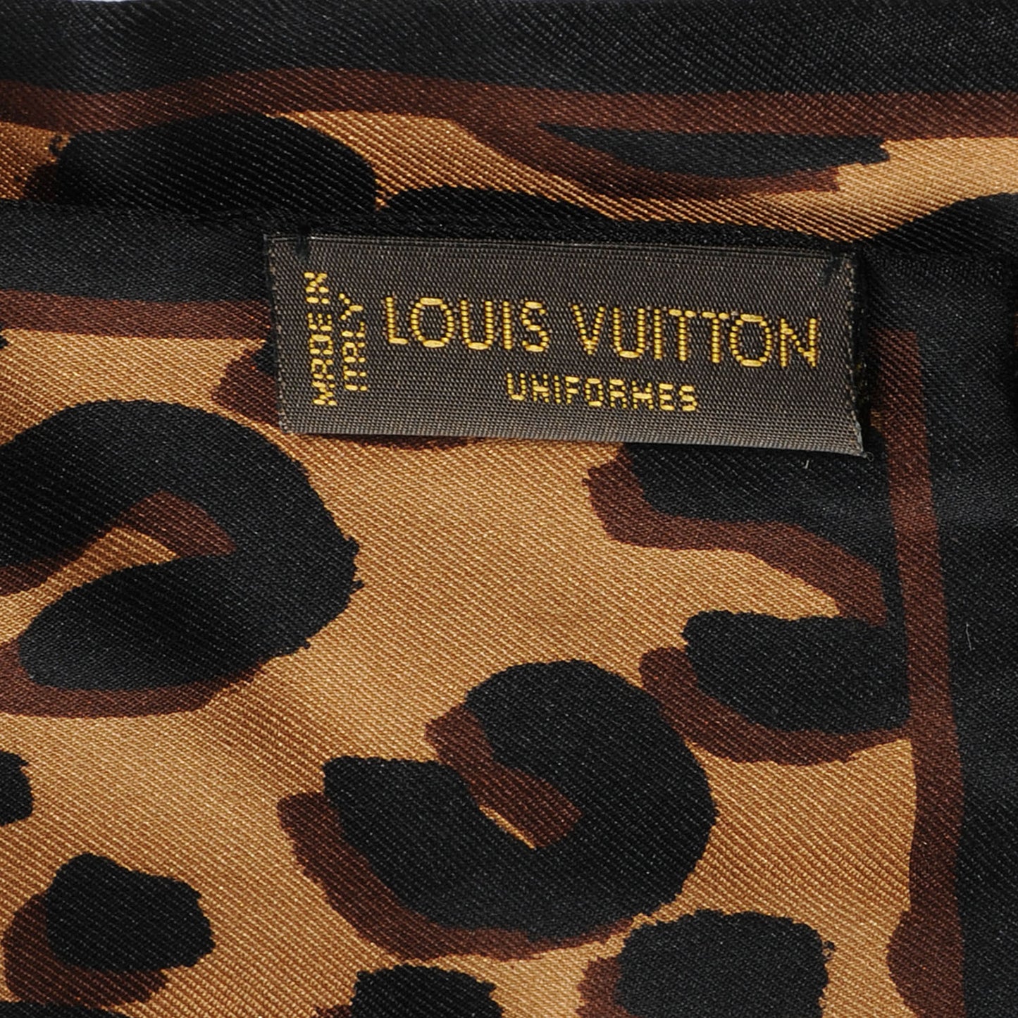 Silk Leopard Bandeau Scarf Marron