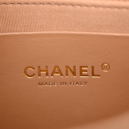 Chanel Shiny Crumpled Lambskin Quilted Large Trendy Chain Around Hobo Dark Beige 6 of 11