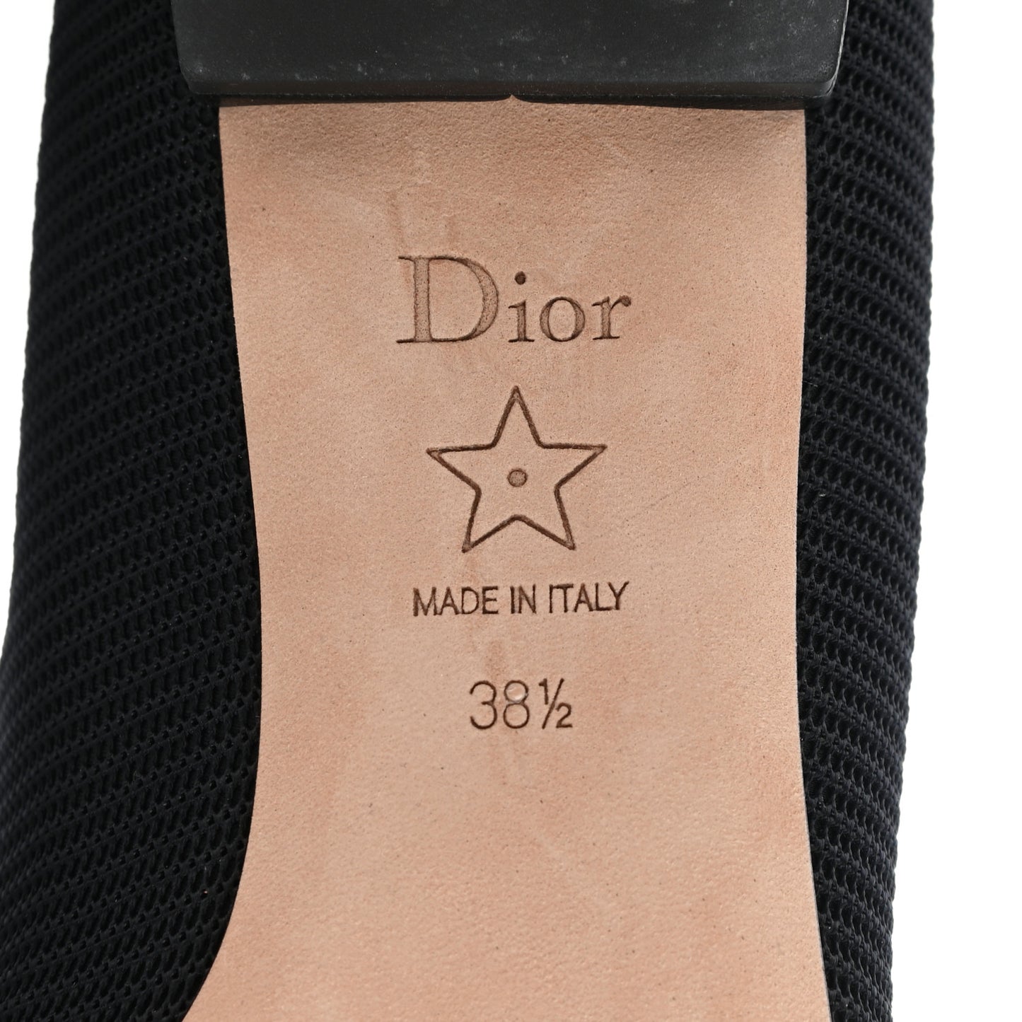 Technical Fabric Pointed Toe Flats 38.5 Black