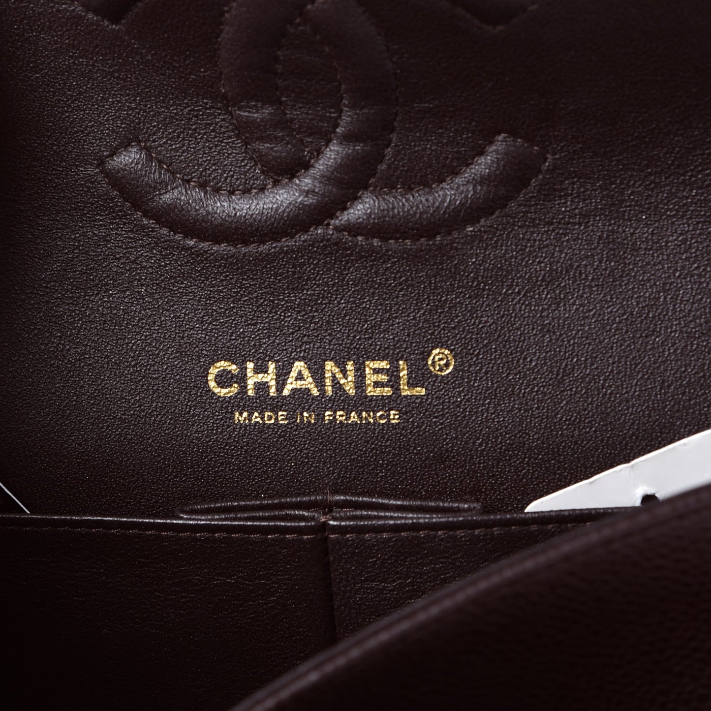Caviar Quilted Medium Double Flap Brown